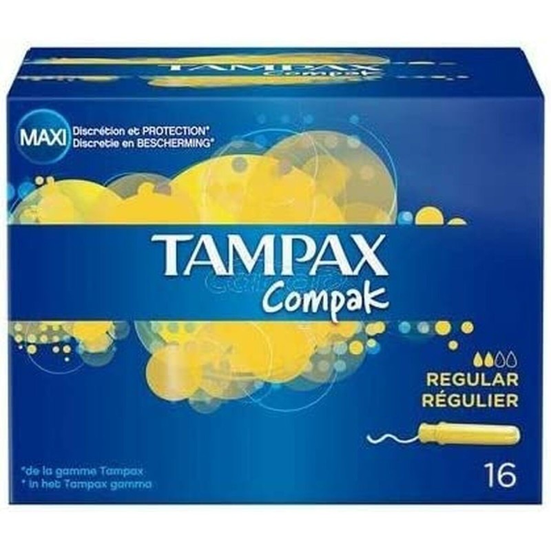 Tampons Réguliers COMPAK Tampax 16 Unités - Acheter à 3,82 € seulement chez Collector's Boutique