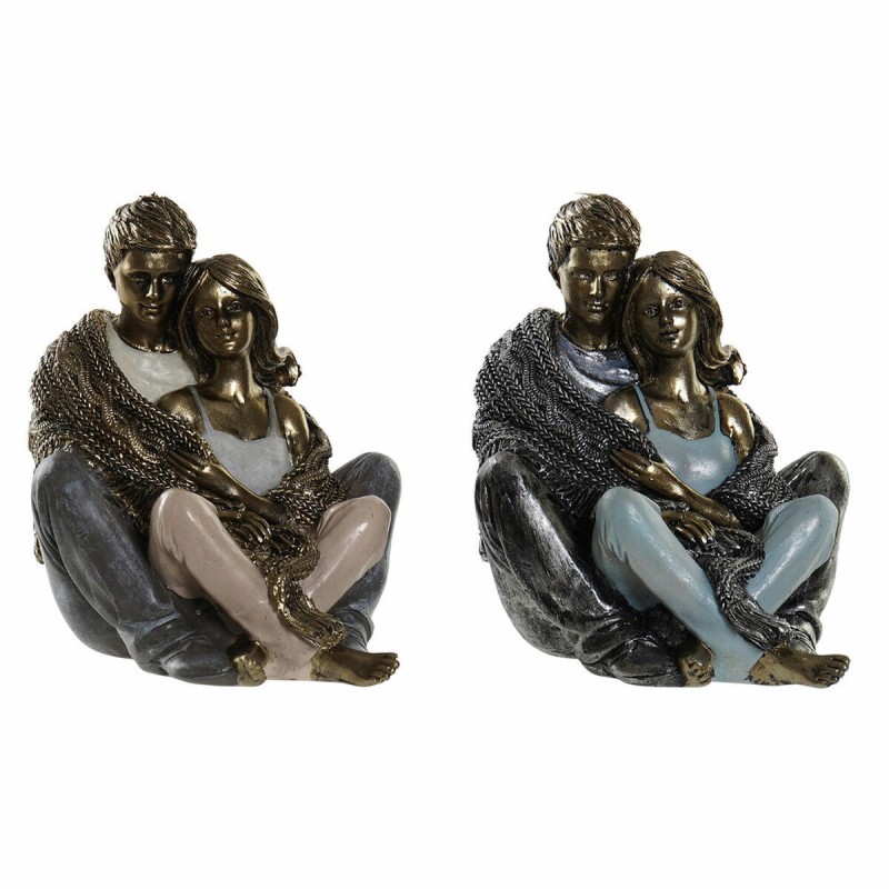 Figurine Décorative DKD Home Decor Cuivre Résine Moderne Couple (2 Unités) (12 x 10,5 x 12 cm) - Acheter à 21,82 € seulement che