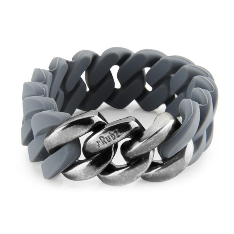 Bracelet Femme TheRubz 03-100-379 Gris Silicone Acier inoxydable Argenté Acier/Silicone (2 x 19 cm) - Acheter à 15,01 € seulemen