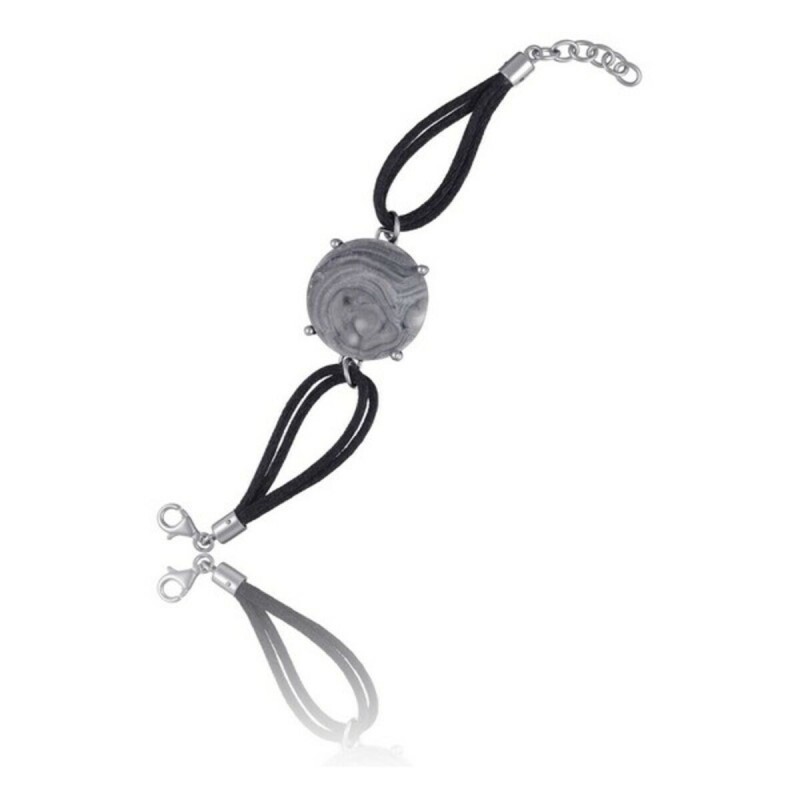 Bracelet Femme Time Force TJ1108B01 Noir Gris Textile Argent 925 Argenté (19 cm) - Acheter à 7,02 € seulement chez Collector's B