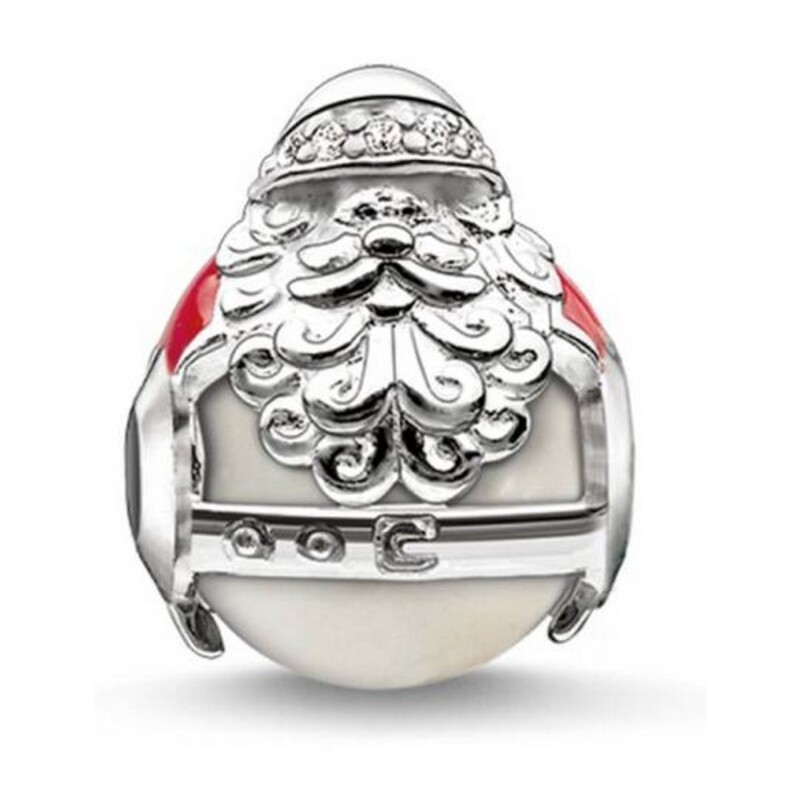 Perle de verre Femme Thomas Sabo K0185-149-27 (1 cm) Rouge Argenté (1 cm) - Acheter à 31,48 € seulement chez Collector's Boutiqu