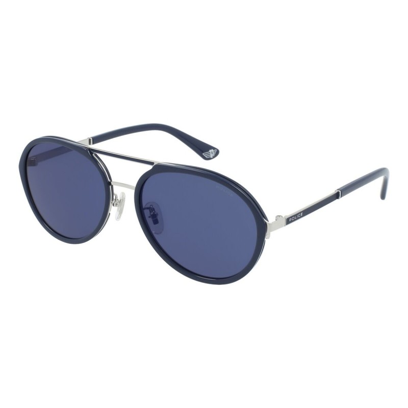 Lunettes de soleil Homme Police SPLA57579B Bleu Marron (ø 57 mm) - Acheter à 52,09 € seulement chez Collector's Boutique