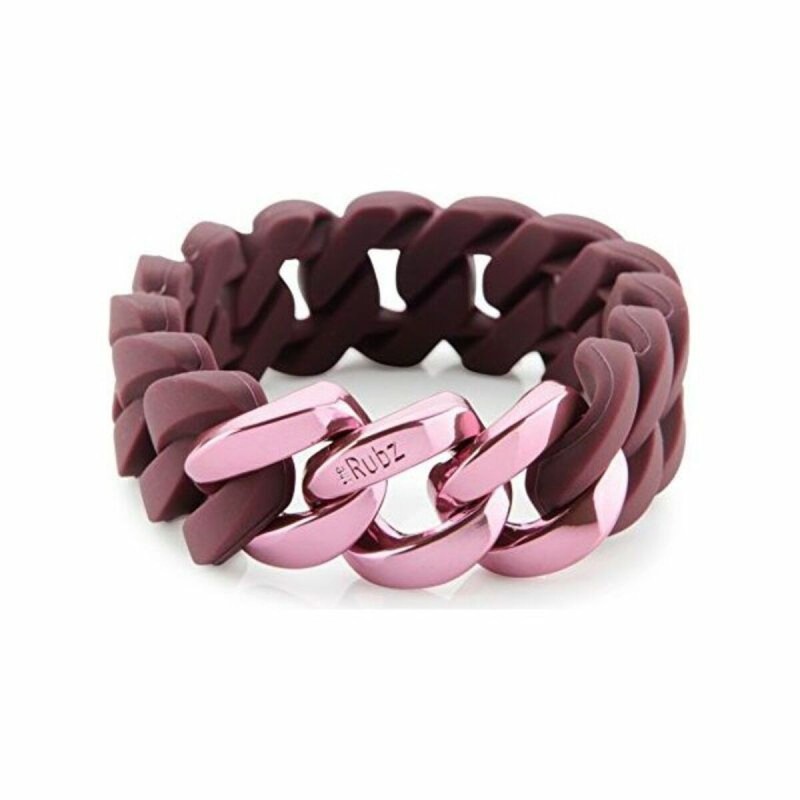 Bracelet TheRubz 100484 Rouge Rose Silicone Acier inoxydable Acier/Silicone (20 mm) - Acheter à 13,13 € seulement chez Collector