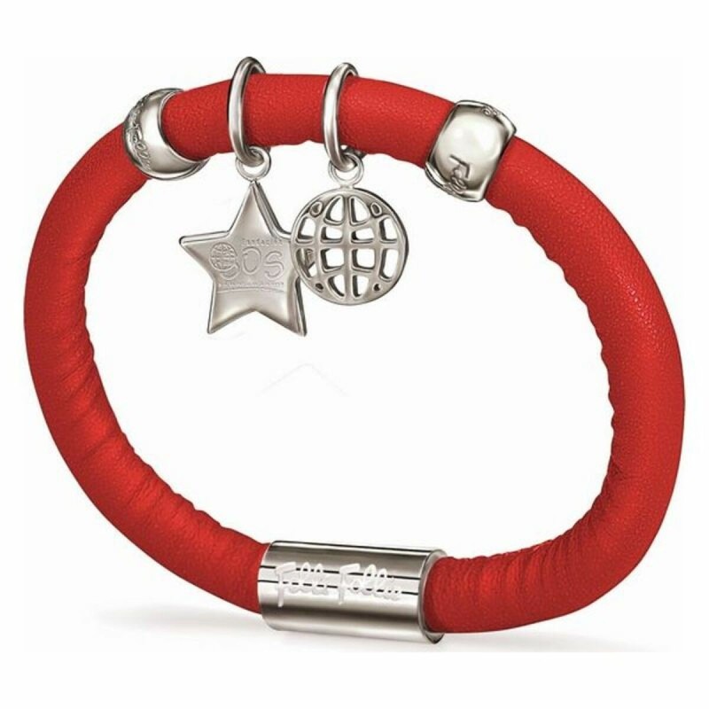 Bracelet Folli Follie 1B13F046R Rouge Cuir synthétoqie (23 cm) - Acheter à 18,38 € seulement chez Collector's Boutique