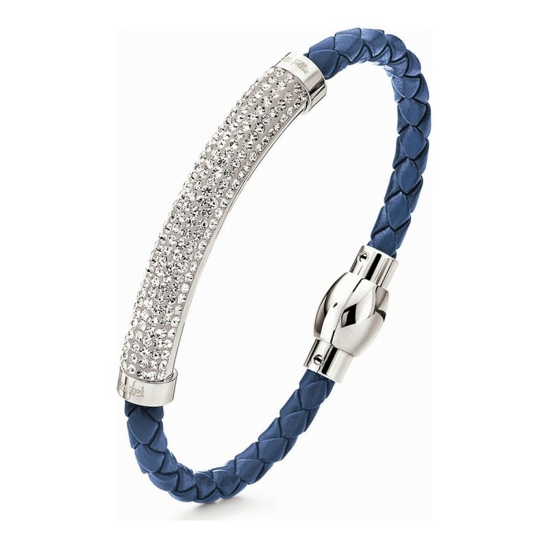 Bracelet Femme Folli Follie 3B13F004UC Bleu Cuir (16 cm) - Acheter à 29,63 € seulement chez Collector's Boutique