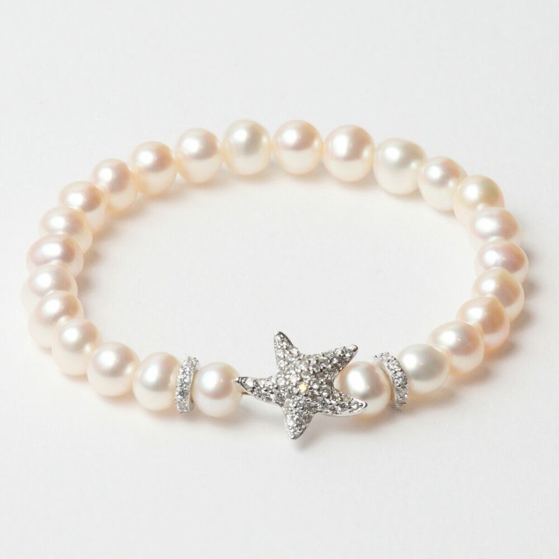 Bracelet Femme Lancaster JLA-BR-STAR-1-WH Argenté Blanc Argent 925 16 mm - Acheter à 18,52 € seulement chez Collector's Boutique