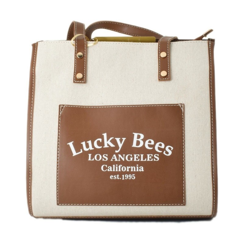 Sac-à-main Femme Lucky Bees 376-BROWN Gris (30 x 28 x 13 cm) - Acheter à 82,87 € seulement chez Collector's Boutique