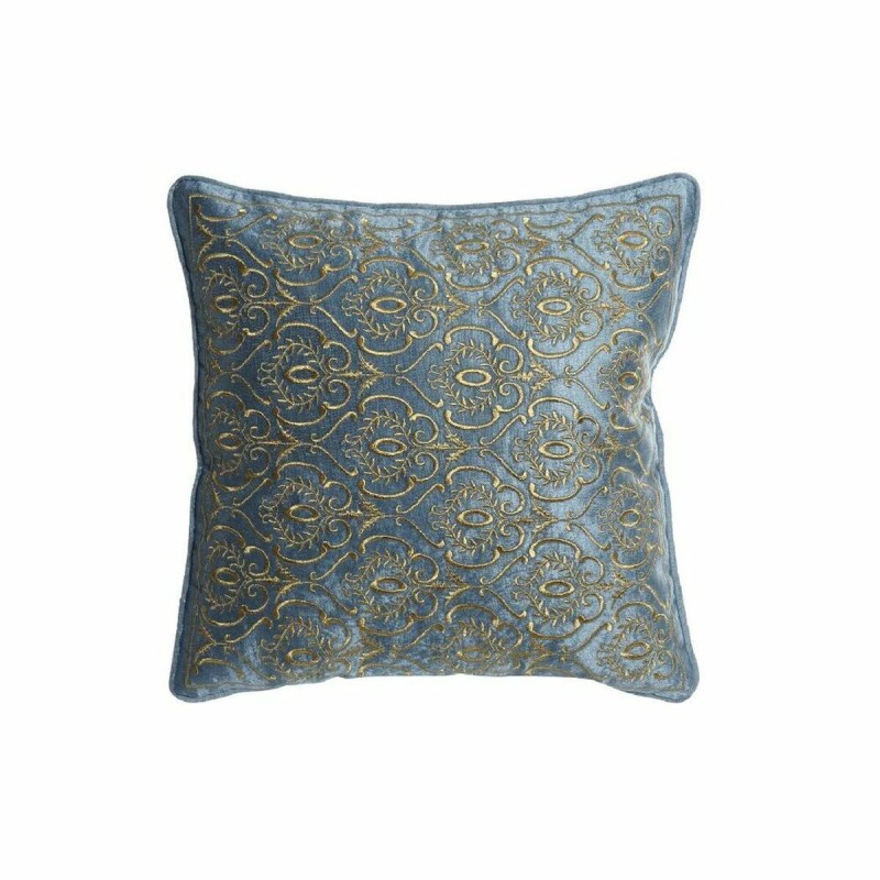 Coussin DKD Home Decor 8424001850389 Bleu Doré Polyester Velours Aluminium (45 x 10 x 45 cm) - Acheter à 21,61 € seulement chez 