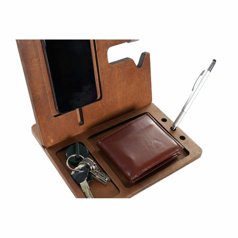 Organisateur DKD Home Decor Bureau Marron Bois (23 x 20 x 3 cm) - Acheter à 12,28 € seulement chez Collector's Boutique