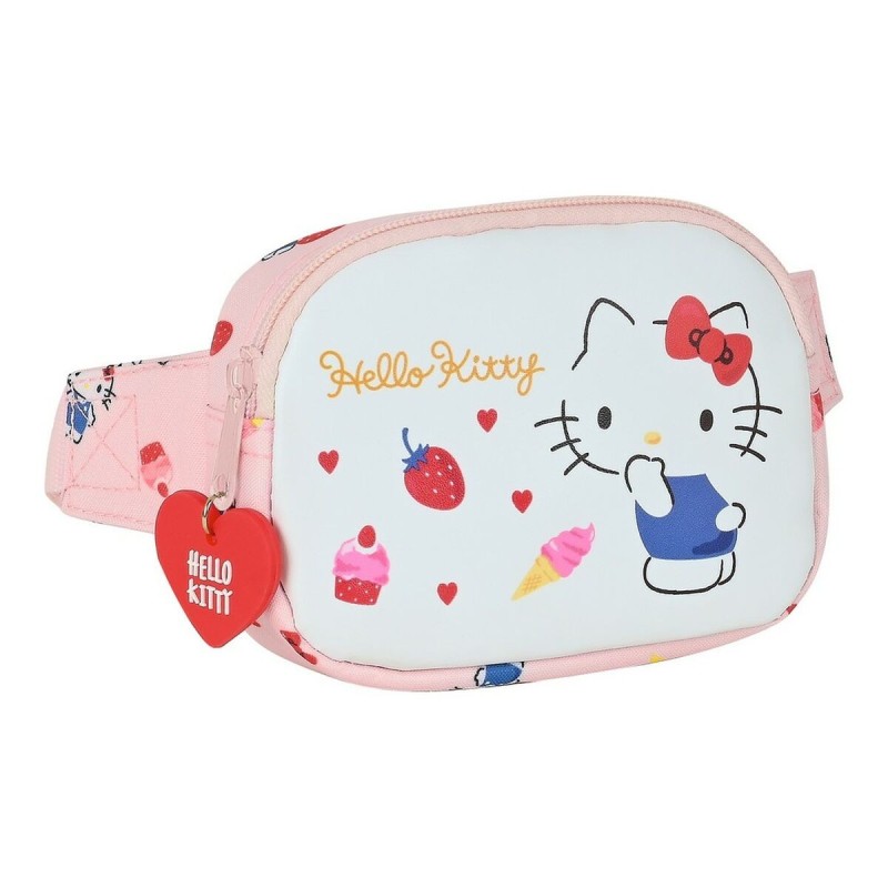 Sac banane Hello Kitty Happiness girl Rose Blanc (14 x 11 x 4 cm) - Acheter à 6,49 € seulement chez Collector's Boutique