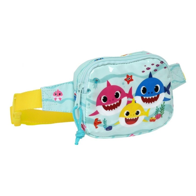 Sac banane Baby Shark Beach day Jaune Bleu clair (14 x 11 x 4 cm) - Acheter à 11,46 € seulement chez Collector's Boutique