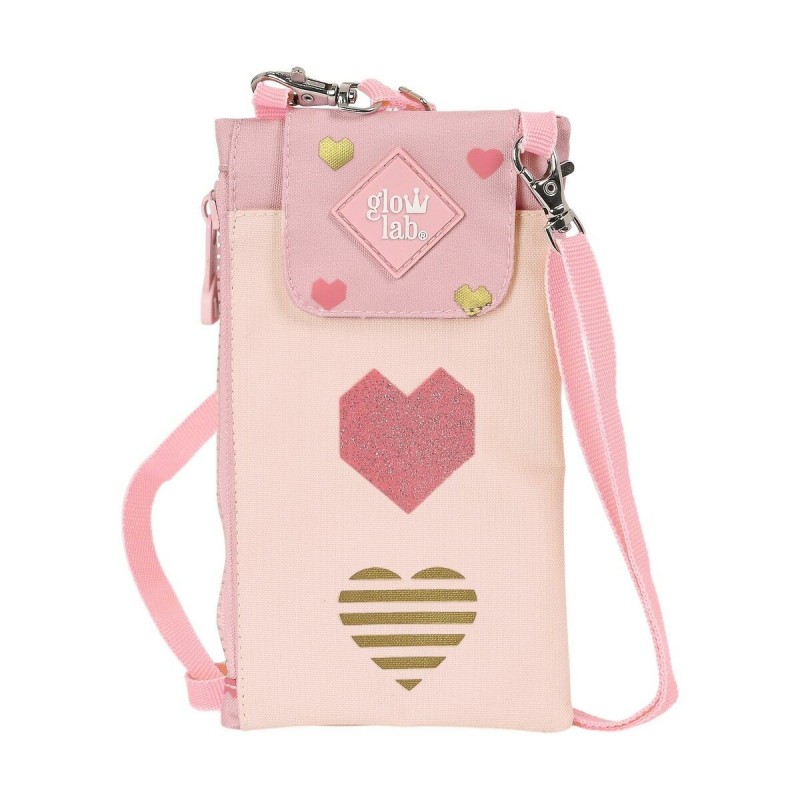 Porte-monnaie Glow Lab Hearts Protection pour téléphone portable Rose - Acheter à 13,12 € seulement chez Collector's Boutique