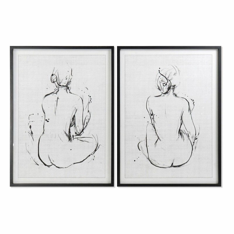 Cadre DKD Home Decor S3017733 Femme Moderne (70 x 2,5 x 90 cm) (2 Unités) - Acheter à 143,64 € seulement chez Collector's Boutiq