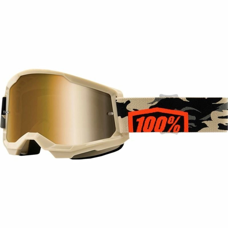 Lunettes de soleil 100 %Downhill Strata 2 Goggle Kombat Beige Taille unique Motocross - Acheter à 44,02 € seulement chez Collect