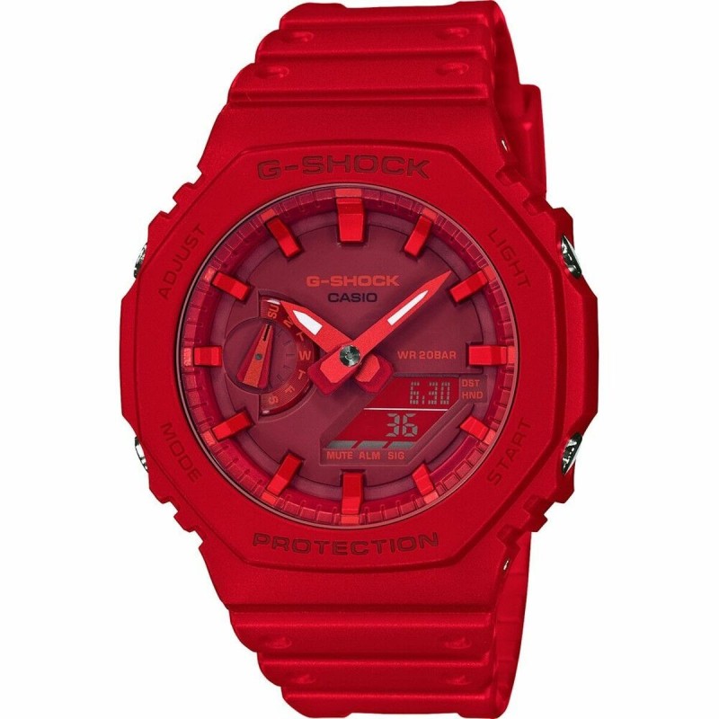 Montre Unisexe Casio GA-2100-4AER Rouge Multifonction - Acheter à 108,36 € seulement chez Collector's Boutique