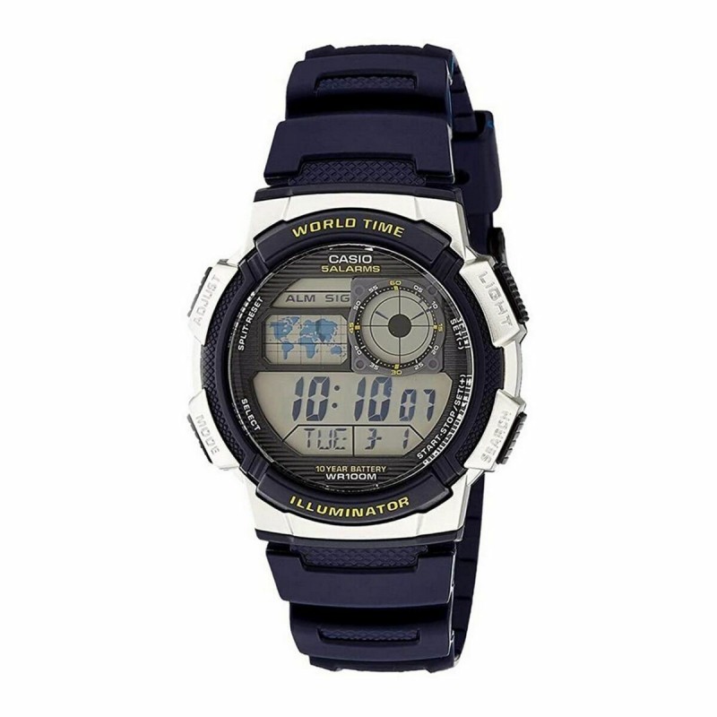 Montre Homme Casio WORLD TIME ILLUMINATOR - 5 Alarms, 10 Year battery (Ø 43 mm) - Acheter à 50,98 € seulement chez Collector's B