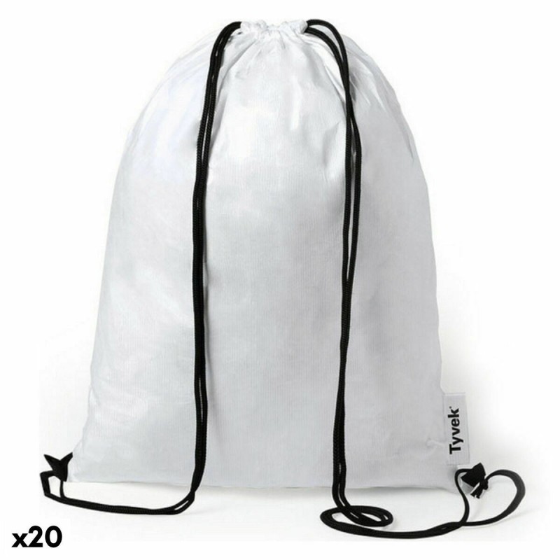 Sac à Dos Pliable avec Cordes 146429 Blanc (20 Unités) - Acheter à 18,84 € seulement chez Collector's Boutique