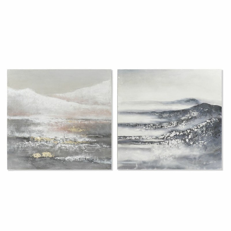 Cadre DKD Home Decor Toile Paysage Moderne (100 x 3,8 x 100 cm) (2 Unités) - Acheter à 156,62 € seulement chez Collector's Bouti