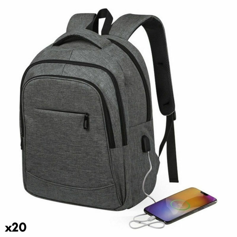 Sac à Dos pour Portable et Tablette avec Sortie USB 146455 Gris (20 Unités) - Acheter à 275,05 € seulement chez Collector's Bout