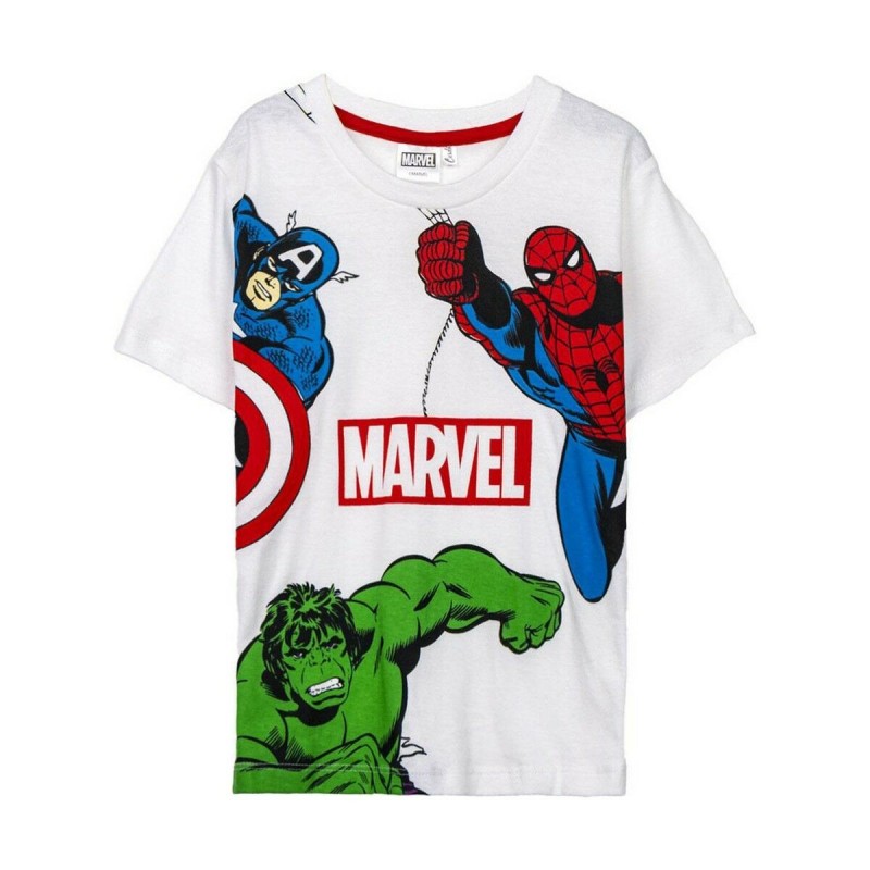 T shirt à manches courtes The Avengers Enfant Blanc - Acheter à 11,56 € seulement chez Collector's Boutique