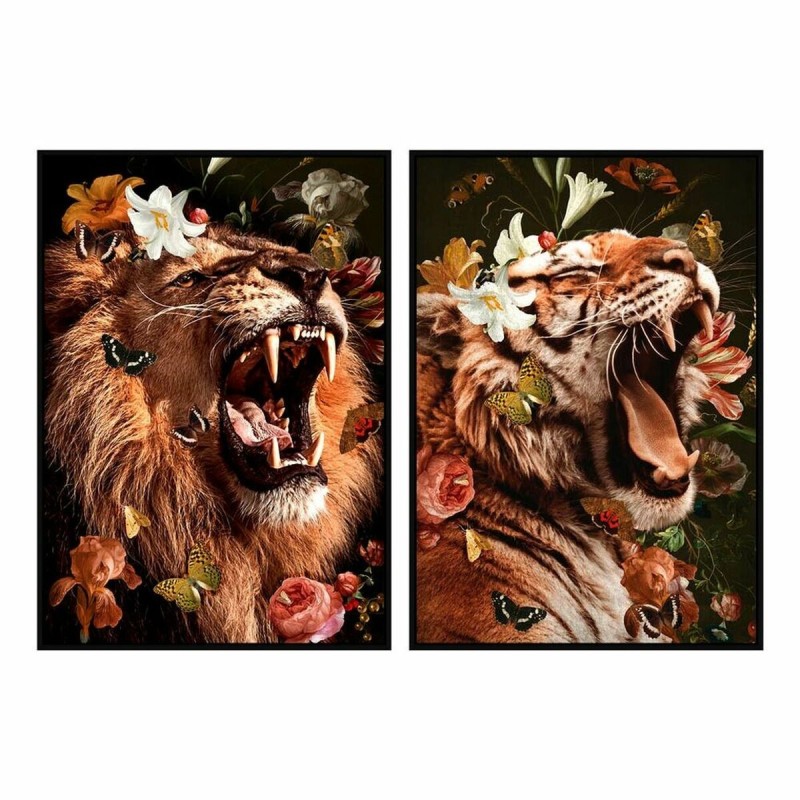 Cadre DKD Home Decor S3017933 Jungle Moderne (83 x 4,5 x 123 cm) (2 Unités) - Acheter à 130,98 € seulement chez Collector's Bout