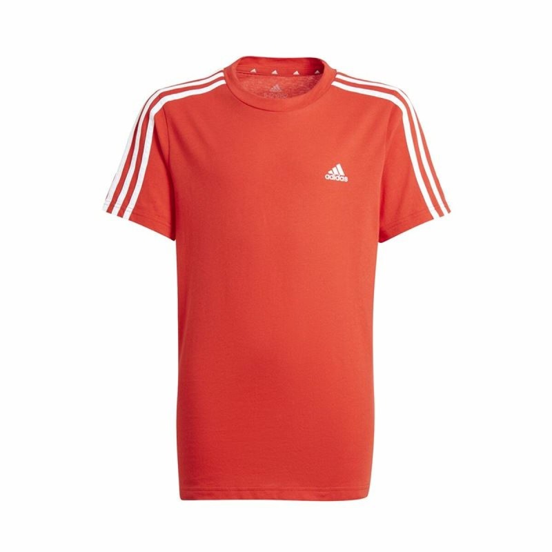 T shirt à manches courtes Adidas Essentials 3 Bandas Rouge - Acheter à 16,87 € seulement chez Collector's Boutique