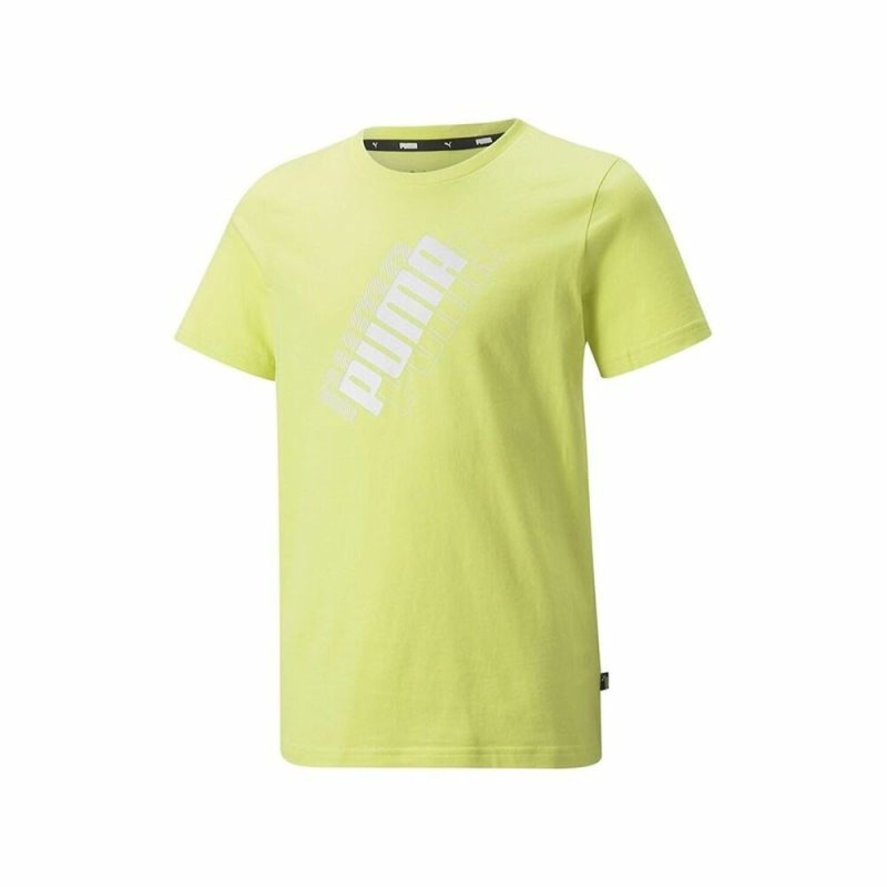 T shirt à manches courtes Enfant Puma Power Logo Jaune - Acheter à 16,91 € seulement chez Collector's Boutique