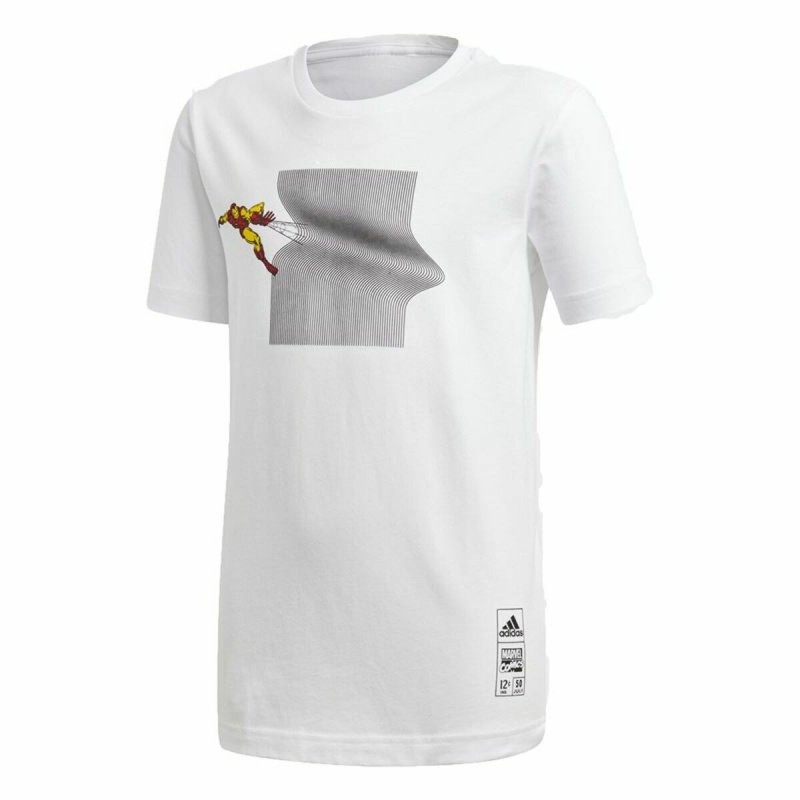 T-shirt à manches courtes enfant Adidas Sportswear Iron Man Graphic Blanc - Acheter à 17,39 € seulement chez Collector's Boutiqu