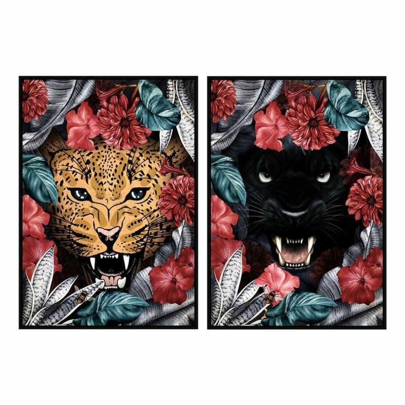 Cadre DKD Home Decor Tropical Jungle (53 x 4,3 x 73 cm) (2 Unités) - Acheter à 54,68 € seulement chez Collector's Boutique