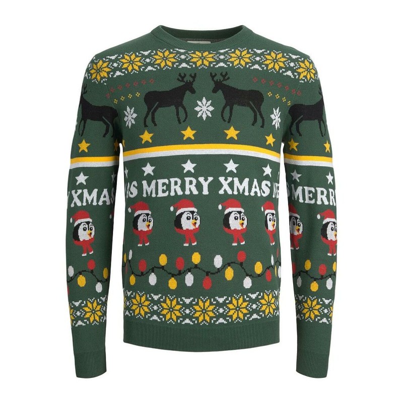 Pull homme JORHOHO Jack & Jones 12220221 Vert - Acheter à 25,40 € seulement chez Collector's Boutique