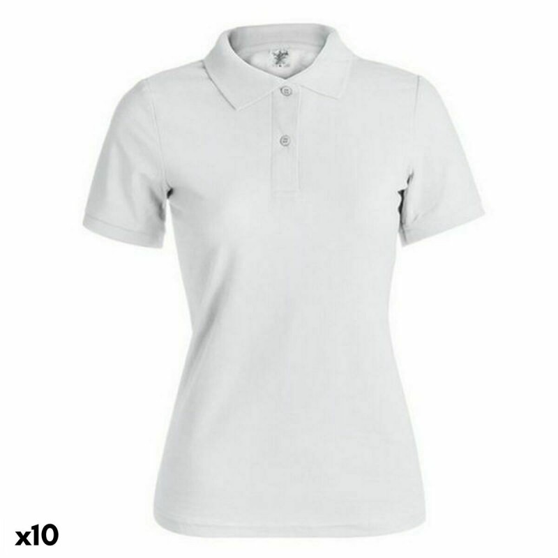 Polo à manches courtes femme 145871 Blanc (10 Unités) - Acheter à 44,83 € seulement chez Collector's Boutique