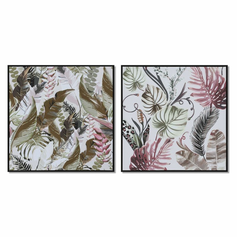 Cadre DKD Home Decor Tropical Feuille d'une plante (82,5 x 4,5 x 82,5 cm) (2 Unités) - Acheter à 73,73 € seulement chez Collecto