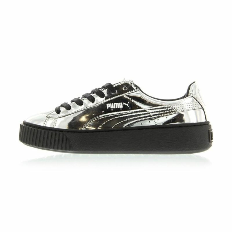 Chaussures de sport pour femme Puma Basket Platform MetallicGris clair - Acheter à 81,31 € seulement chez Collector's Boutique