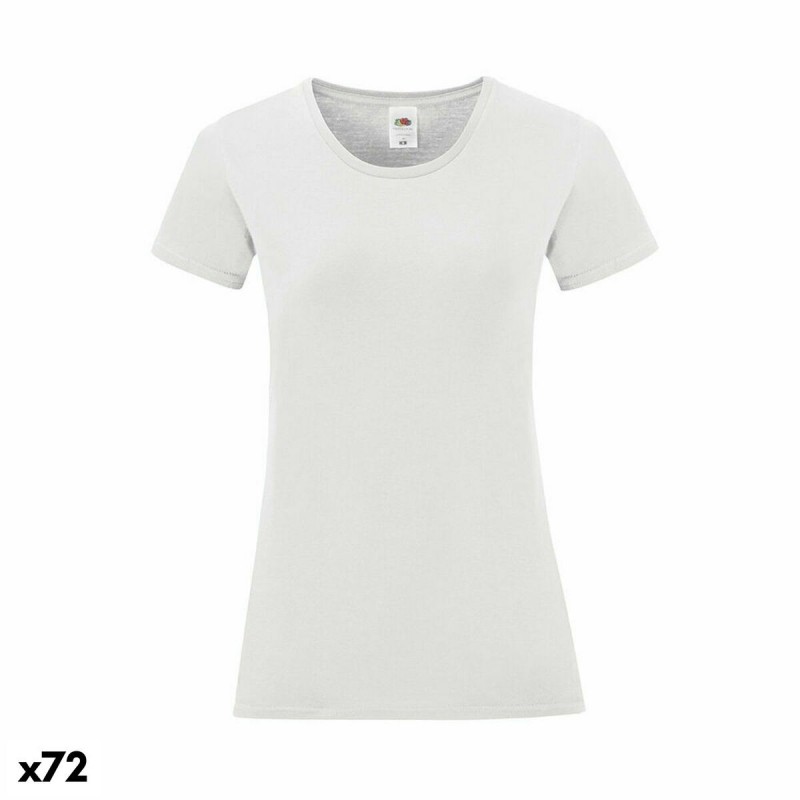 T-shirt à manches courtes femme 141317 100 % coton Blanc (72 Unités) - Acheter à 175,28 € seulement chez Collector's Boutique