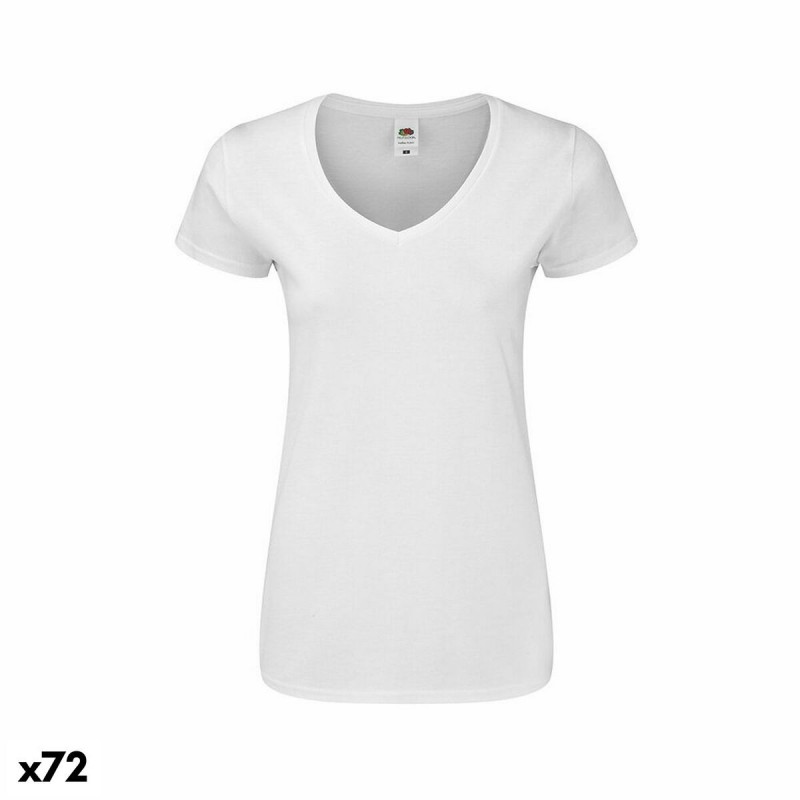 T-shirt à manches courtes femme 141319 100 % coton Blanc (72 Unités) - Acheter à 207,62 € seulement chez Collector's Boutique