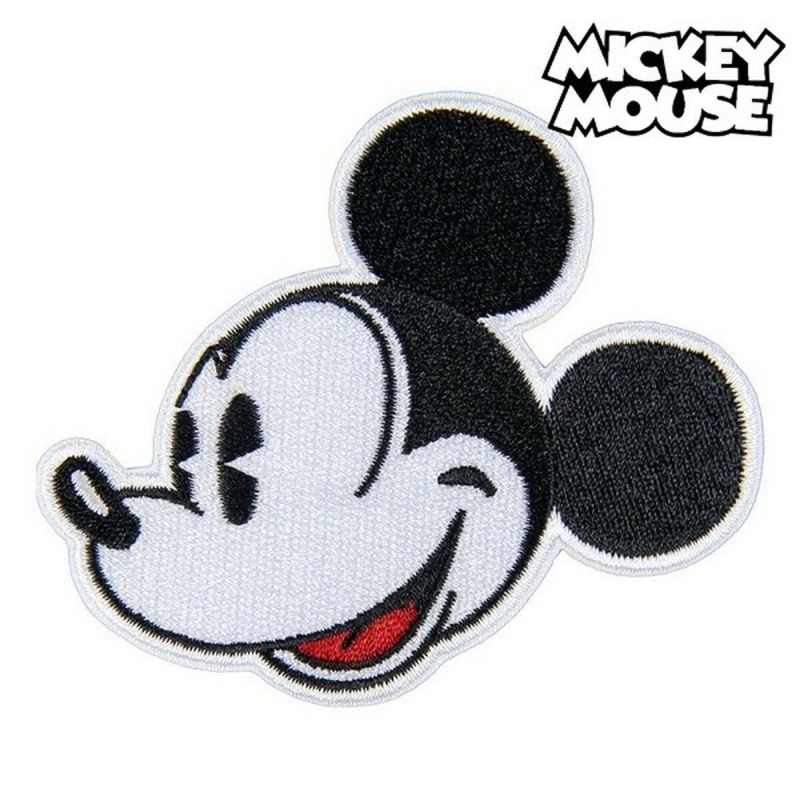 Patch Mickey Mouse Noir Blanc Polyester (9.5 x 14.5 x cm) - Acheter à 2,33 € seulement chez Collector's Boutique