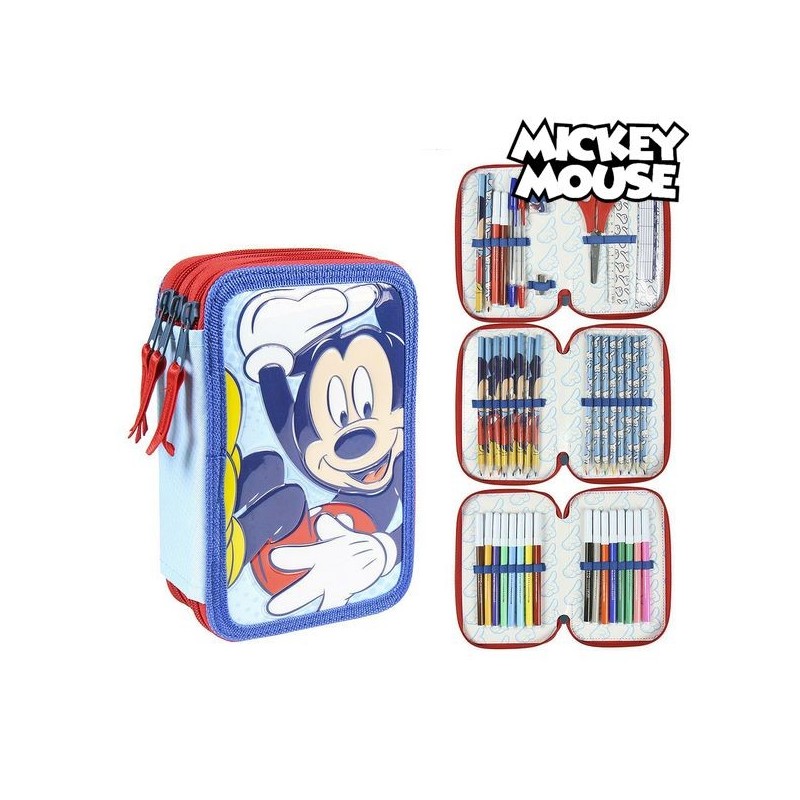 Pochette à crayons triple Giotto Mickey Mouse (43 pcs) Bleu - Acheter à 19,57 € seulement chez Collector's Boutique