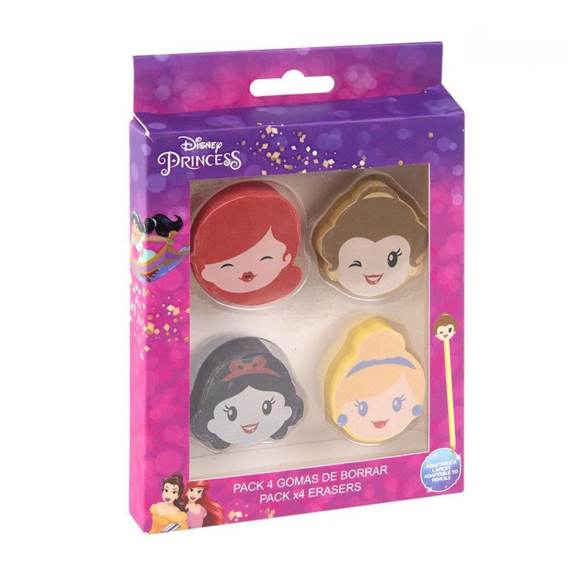 Ensemble de Gommes Princesses Disney 2100003577 (4 pcs) - Acheter à 3,01 € seulement chez Collector's Boutique