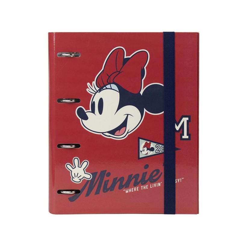 Reliure à anneaux Minnie Mouse A4 Rouge (26 x 32 x 4 cm) - Acheter à 8,70 € seulement chez Collector's Boutique