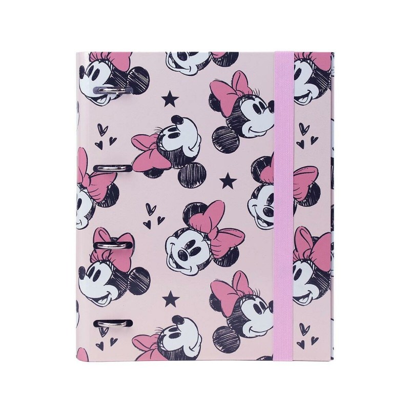 Reliure à anneaux Minnie Mouse A4 Rose (26 x 32 x 4 cm) - Acheter à 8,70 € seulement chez Collector's Boutique