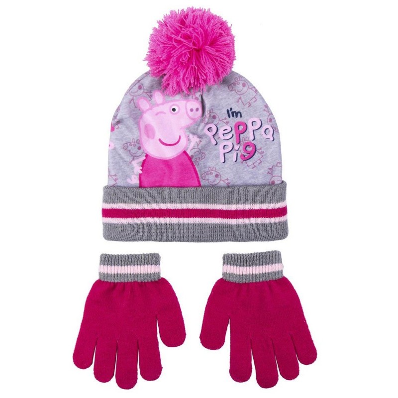 Bonnet et gants Peppa Pig Gris (Taille unique) - Acheter à 10,60 € seulement chez Collector's Boutique