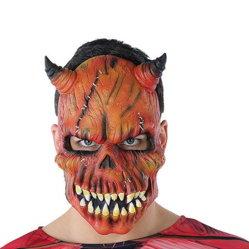 Masque Halloween Démon Squelette Rouge (21 X 25 cm) - Acheter à 9,32 € seulement chez Collector's Boutique