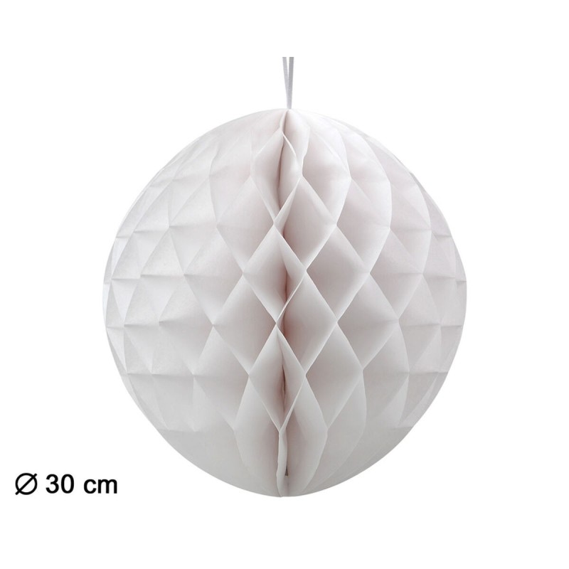 Pompons Blanc Ø 30 cm - Acheter à 1,40 € seulement chez Collector's Boutique