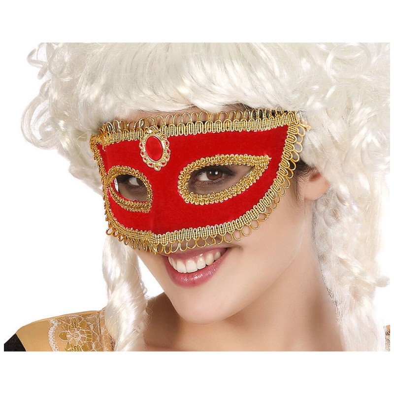 Masque Rouge Doré Vénitien - Acheter à 1,68 € seulement chez Collector's Boutique