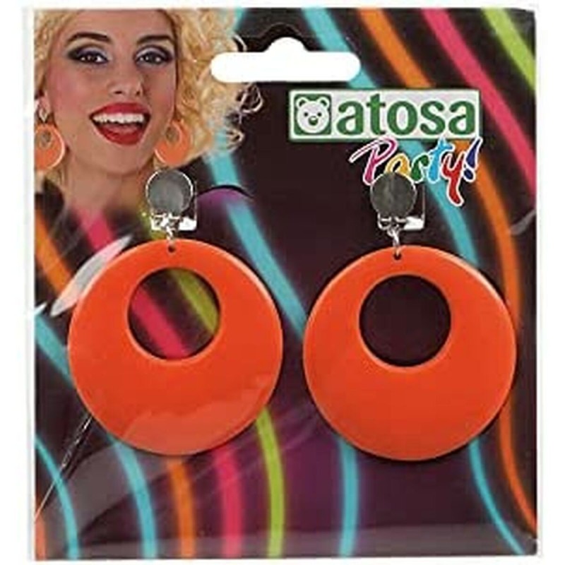 Boucles d´oreilles Orange Neón Cercles - Acheter à 1,79 € seulement chez Collector's Boutique