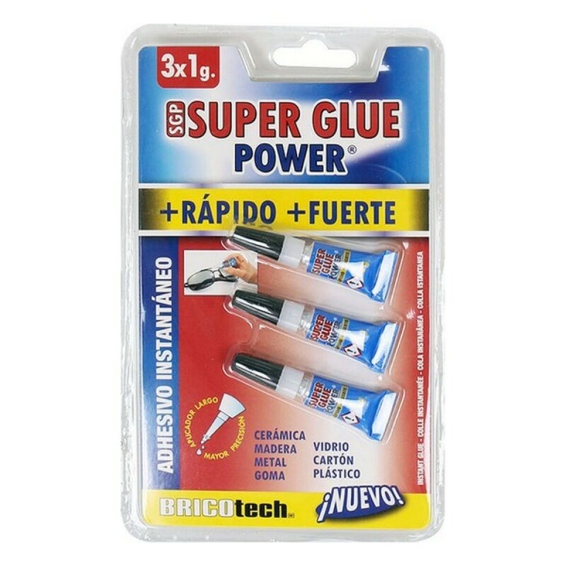 Colle Bricotech Super Glue Power (3 uds) - Acheter à 0,60 € seulement chez Collector's Boutique