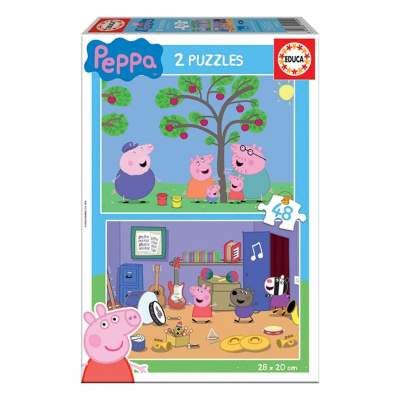 Puzzle Enfant Educa Peppa Pig (2 x 48 pcs) - Acheter à 10,15 € seulement chez Collector's Boutique