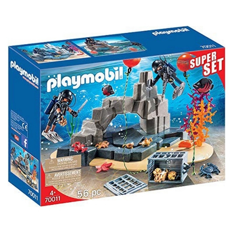 Playset City Super Set Action Diving Unit Playmobil 70011 (56 pcs) - Acheter à 21,04 € seulement chez Collector's Boutique