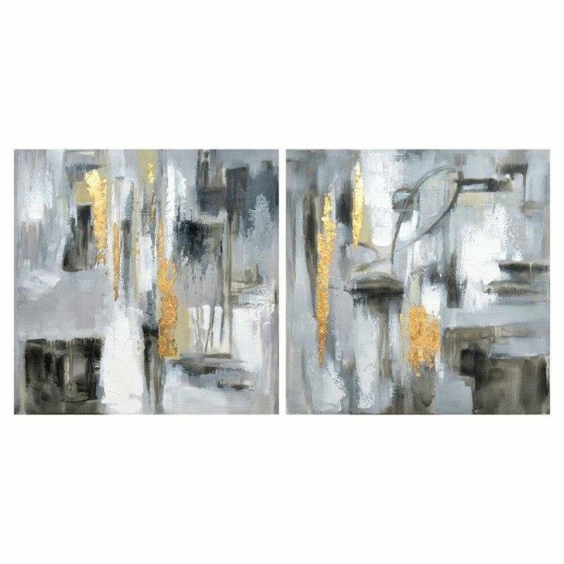 Cadre DKD Home Decor Abstrait (80 x 3 x 80 cm) (2 pcs) - Acheter à 63,12 € seulement chez Collector's Boutique