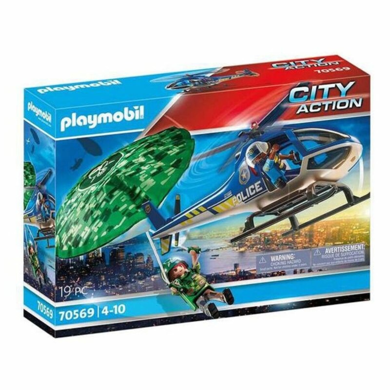 PlaysetCity Action Police helicopter: Parachute Chase Playmobil 70569 (19 pcs) - Acheter à 34,01 € seulement chez Collector's Bo